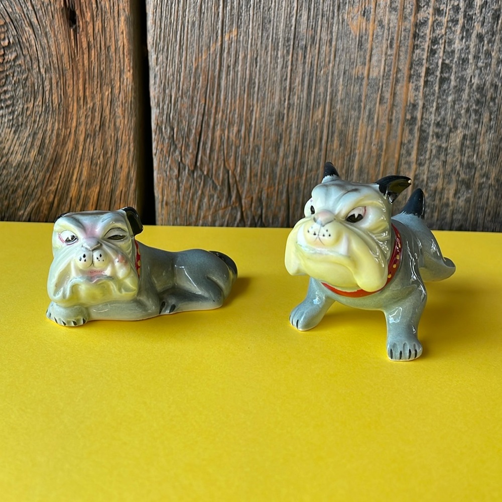 Vintage Napco Bulldog Salt and Pepper Set